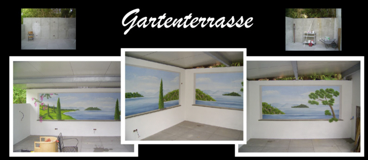 Wandbild Gartenterrasse