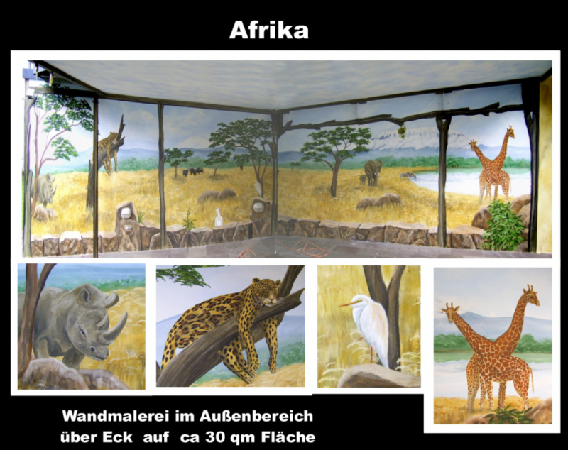 Wandbild Afrika im Auenbereich